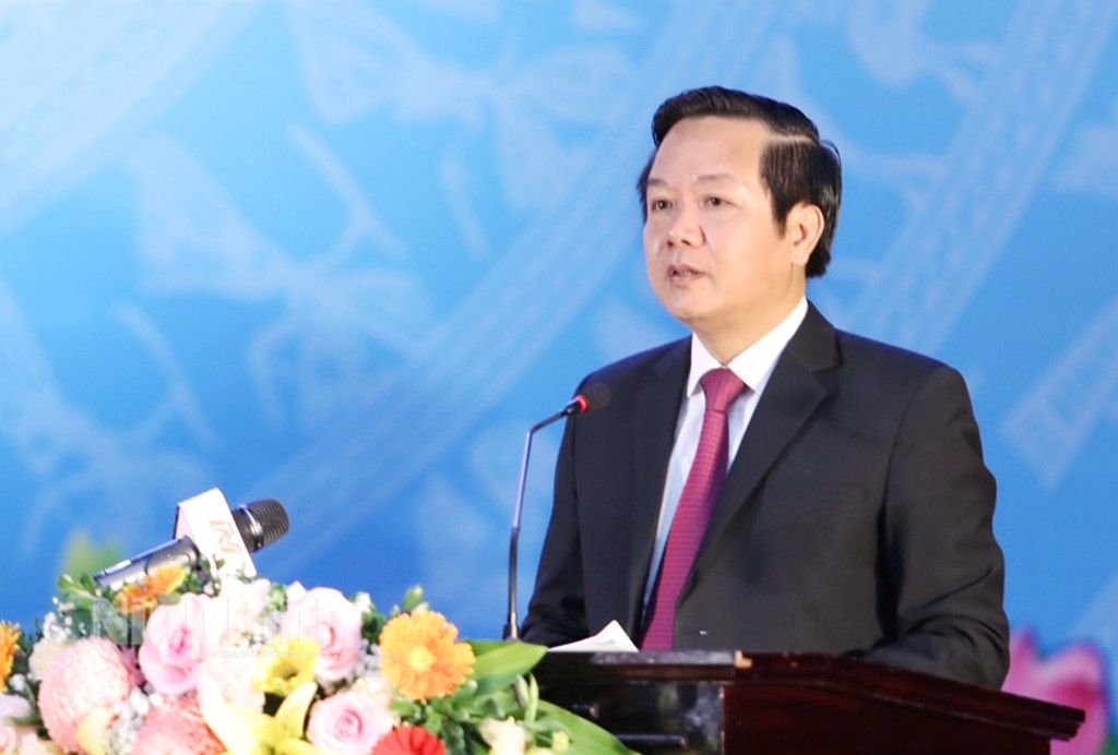 Đồng chí Phạm Quang Ngọc – Chủ tịch UBND tỉnh Ninh Bình phát biểu tại lễ kỷ niệm.
