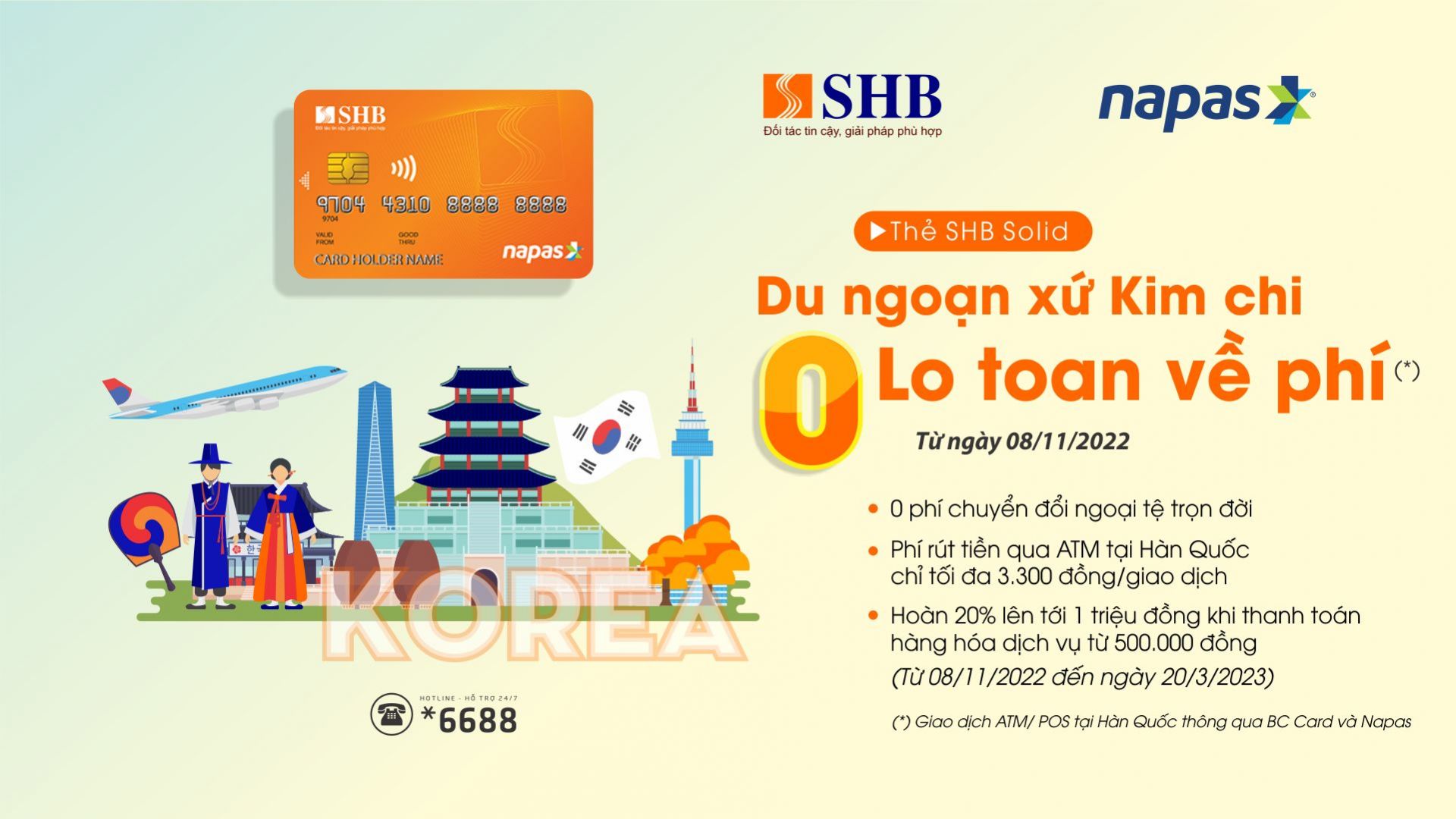 Khách hàng nhận nhiều ưu đãi khi sử dụng thẻ ghi nợ nội địa SHB tại Hàn Quốc