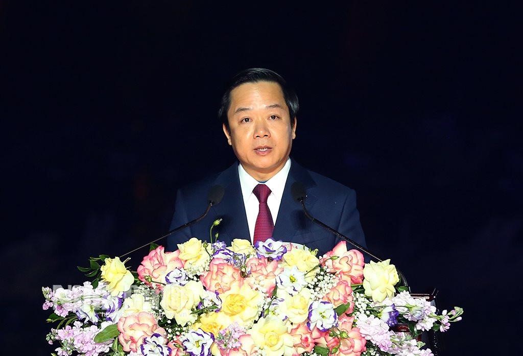Ông Phạm Quang Ngọc, Phó Bí thư Tỉnh ủy, Chủ tịch UBND tỉnh phát biểu khai mạc Festival Ninh Bình-Tràng An lần thứ II, năm 2023.
