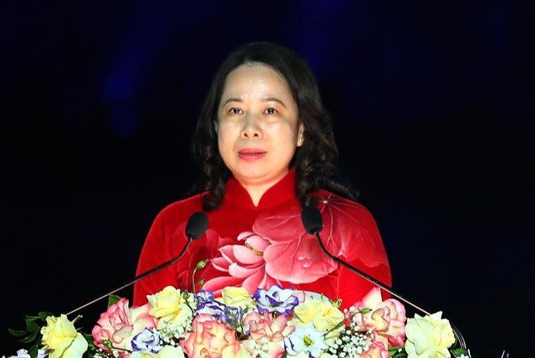 Bà Võ Thị Ánh Xuân phát biểu tại Festival.