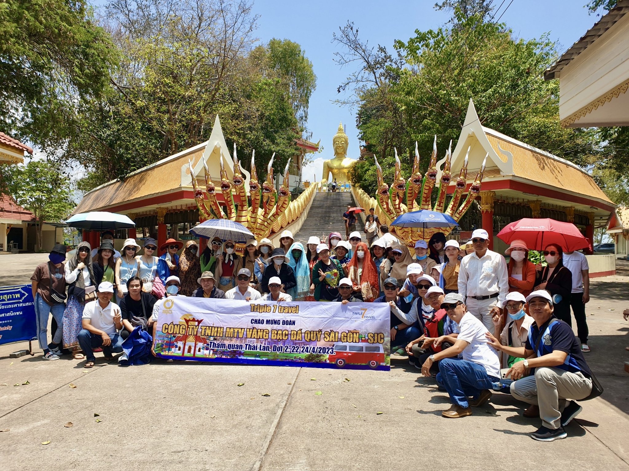 240 khách của Công ty Vàng bạc Đá quý Sài Gòn - SJC đi tour Thái Lan 04 đợt.