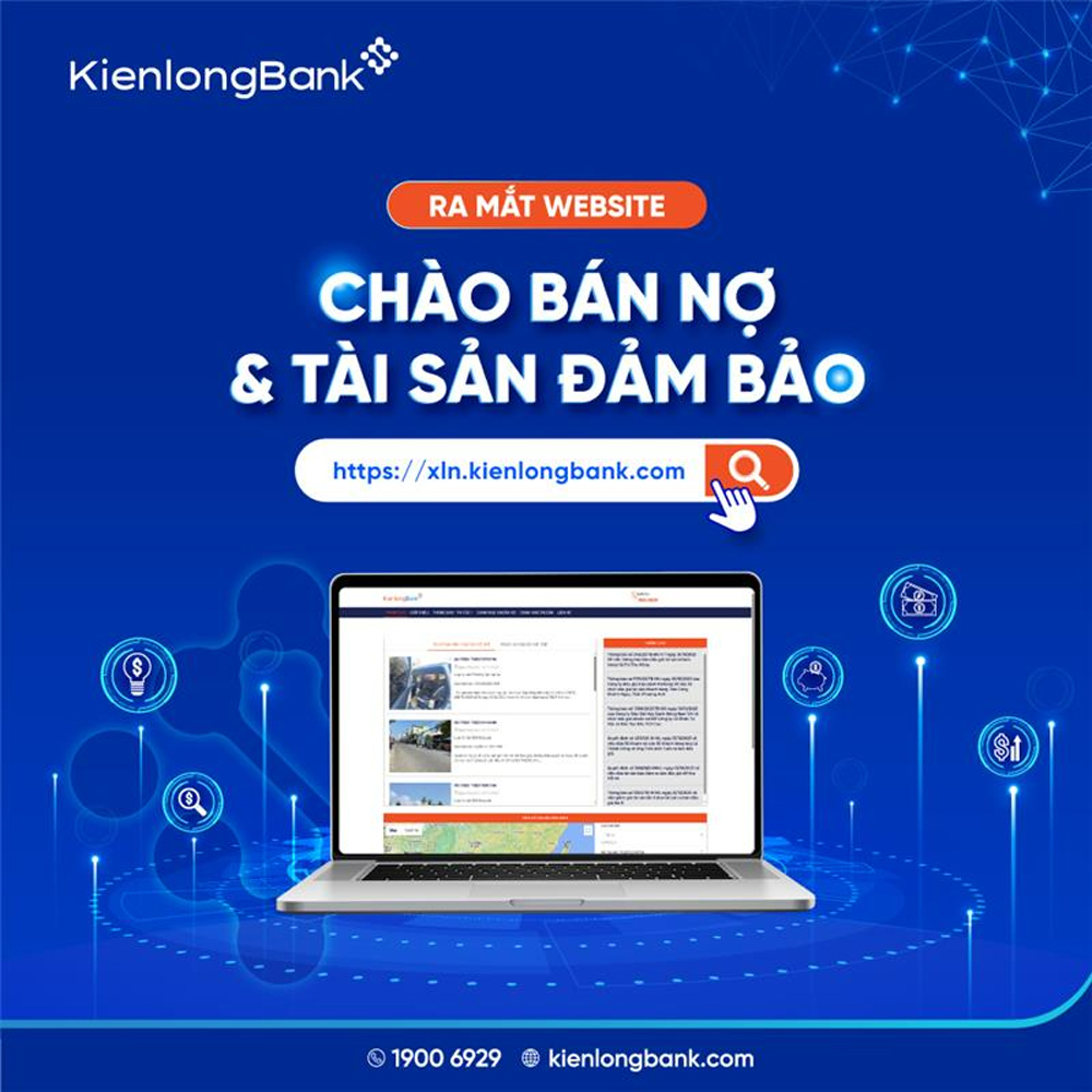 KienlongBank ra mắt website chào bán tài sản đảm bảo