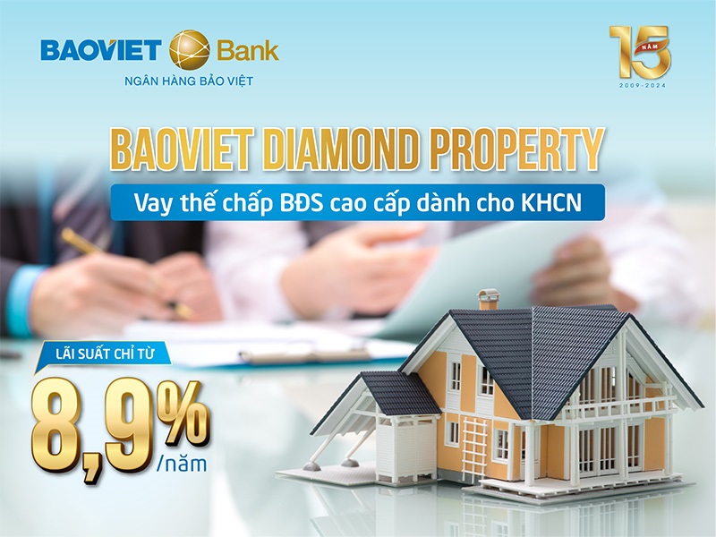 BAOVIET Bank cho khách hàng vay thế chấp bất động sản cao cấp