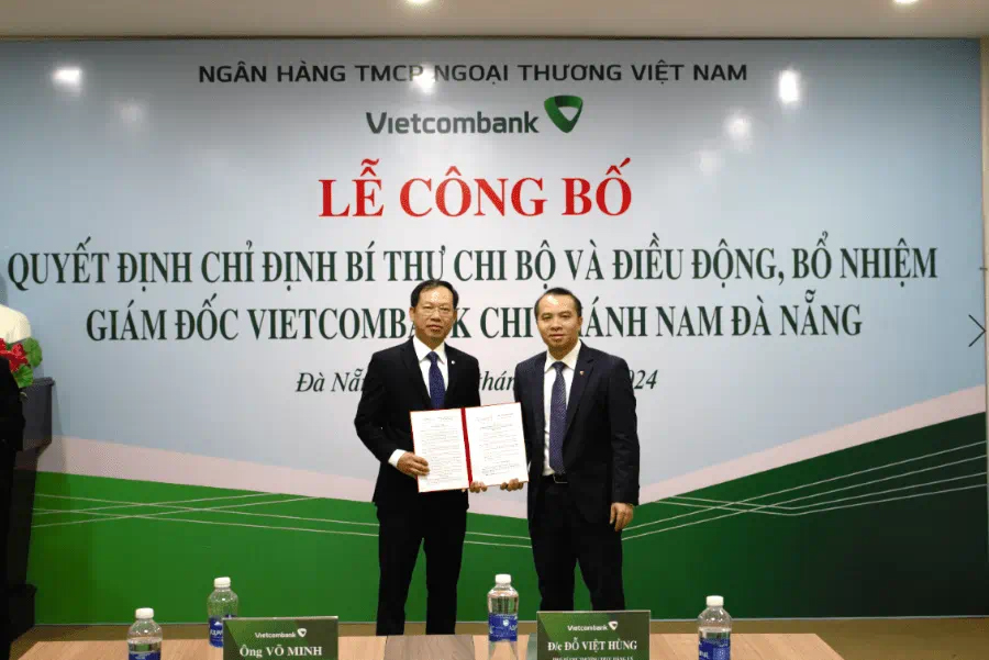 bỏ nhiệm lãnh đạo Vietcombank Nam Đà Nẵng