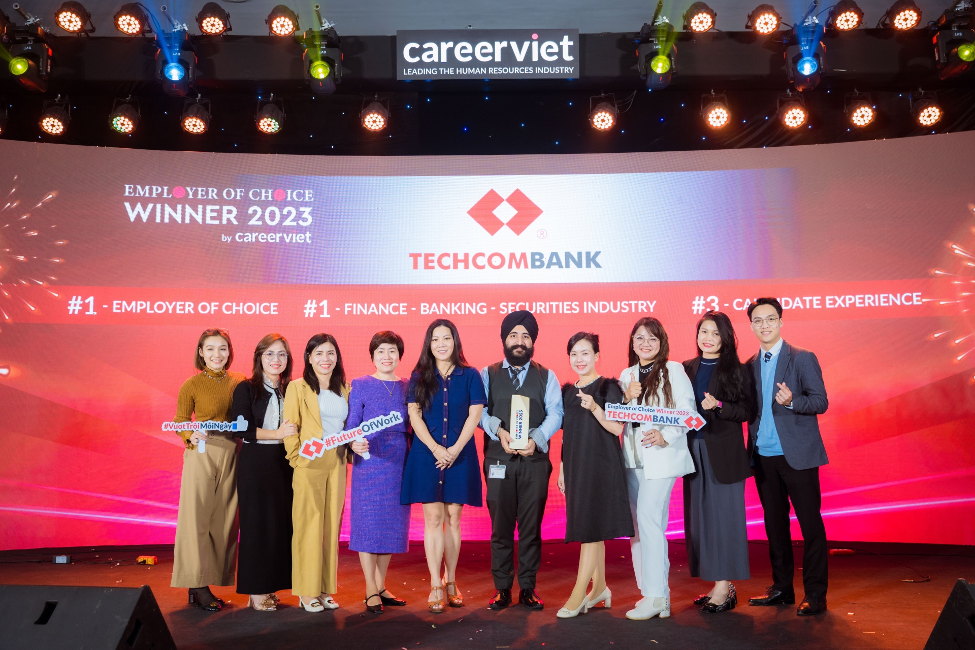 Techcombank dẫn đầu “Top 1 Nhà tuyển dụng được yêu thích nhất” 3 năm liên tiếp