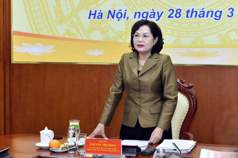 Thống đốc NHNN Nguyễn Thị Hồng phát biểu chỉ đạo tại Hội nghị