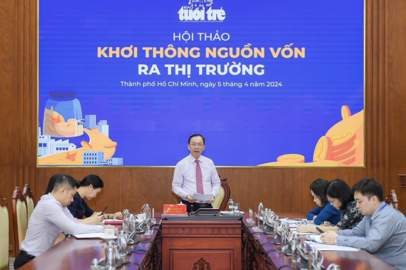 Phó Thống đốc thường trực Đào Minh Tú phát biểu tại Hội thảo (Ảnh: ĐK)