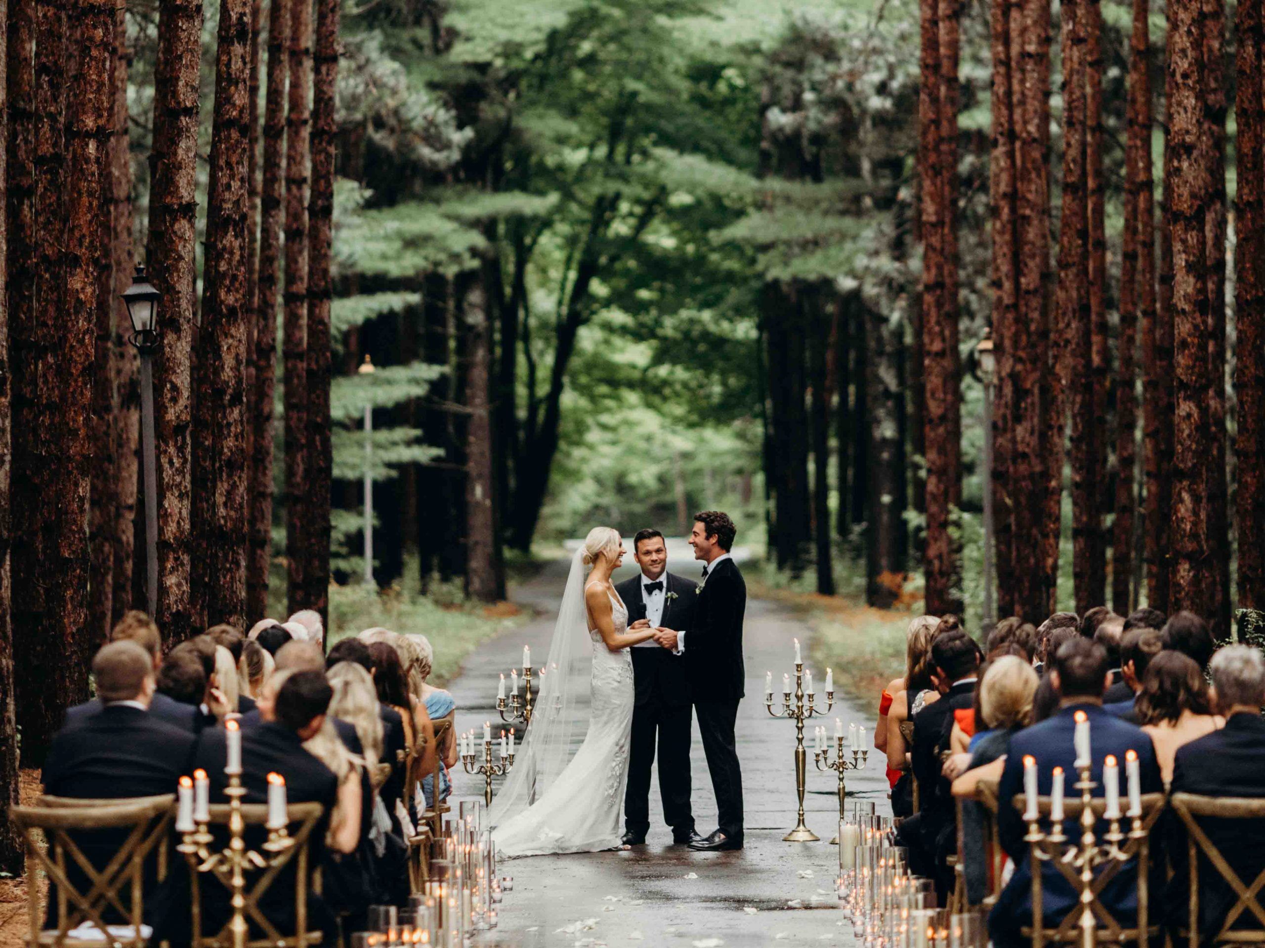 cặp đôi tổ chức đám cưới trong rừng