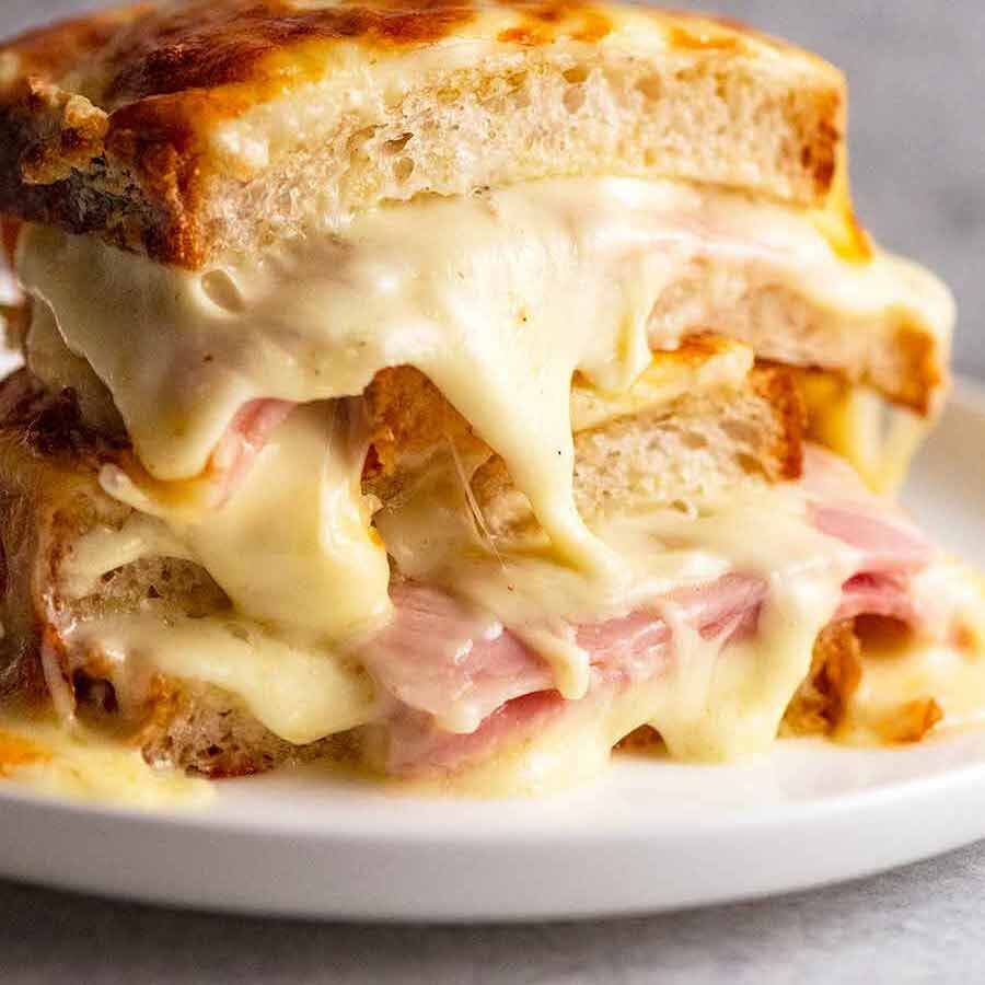 Croque Monsieur - the ultimate ham &amp; cheese sandwich! | RecipeTin Eats
