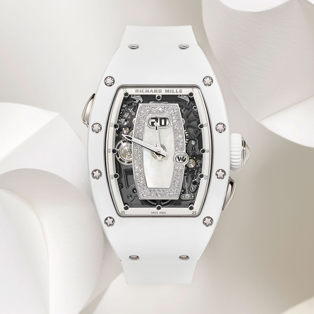 Giới thiệu đồng hồ Richard Mille RM 037 White Ceramic Automatic dành cho  phái đẹp
