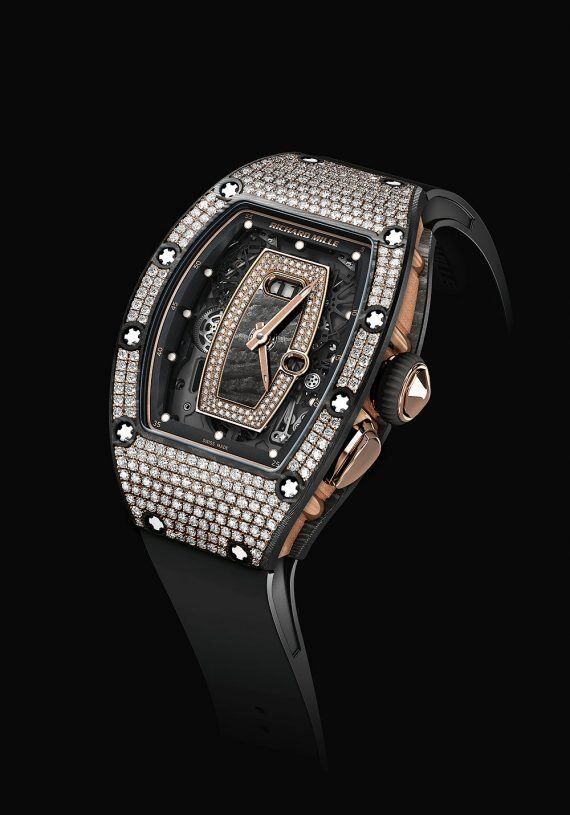 Bộ đôi đồng hồ nữ Richard Mille RM 07-01 và RM 037 với bộ đã quý NTPT Carbon