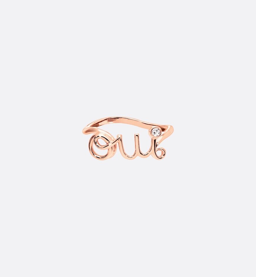 Oui Ring Rose Gold and Diamond | DIOR