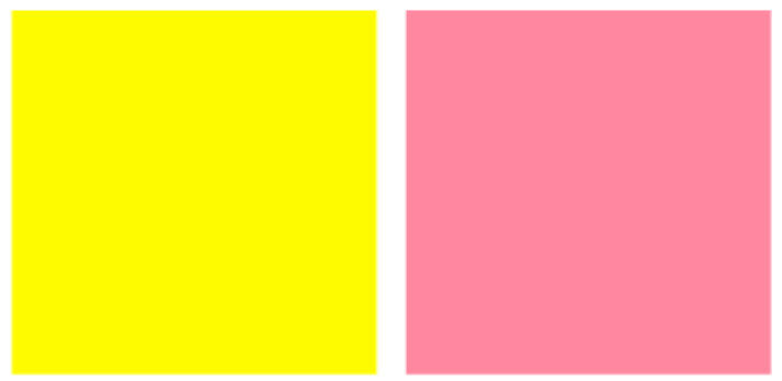 Màu vàng kết hợp với màu gì thì đẹp? Vàng và hồng fuchsia hay hồng cá hồi