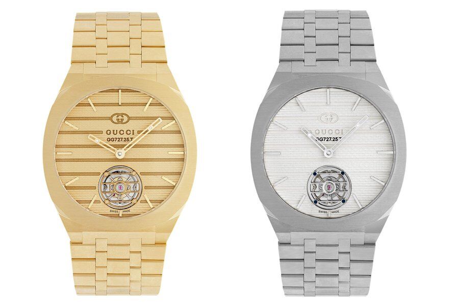 gucci watch G25 in gold and platinum