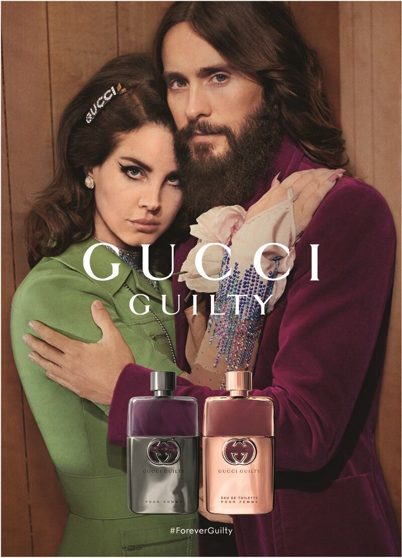 Hai gương mặt đại diện của Gucci Guilty là Lana Del Rey và Jared Leto