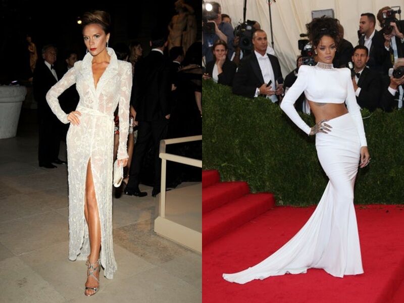 Victoria Beckham và Rihanna cũng nhiều lần chọn xu hướng này để xuất hiện tại sự kiện thời trang lớn, khẳng định phong cách cá nhân.