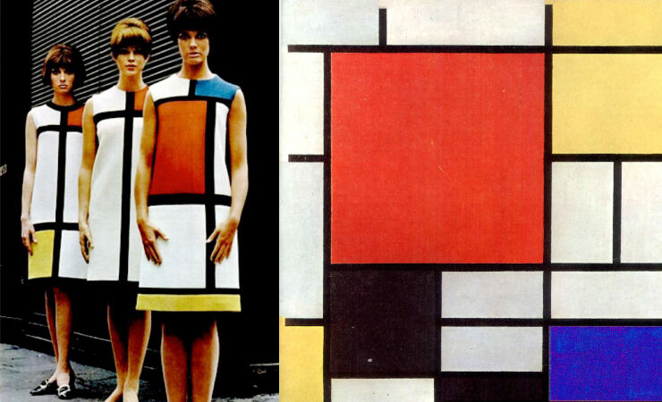 BST The Mondrian Collection năm 1965 của Yves Saint Laurent