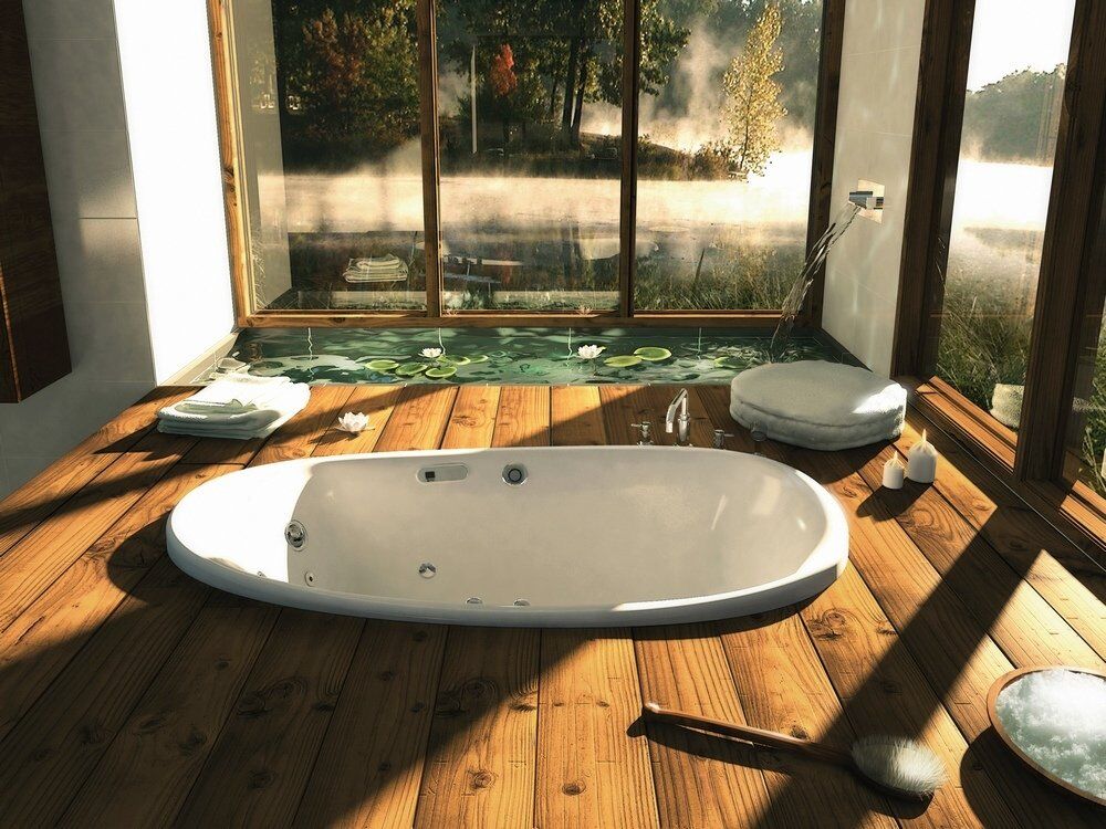 Thiết kế nội thất đẹp lạ cùng bồn tắm chìm, biến phòng tắm thành spa sang chảnh-3