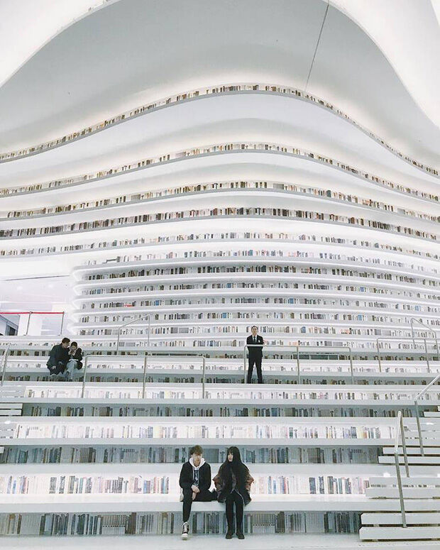 Choáng ngợp trước vẻ đẹp độc đáo của thư viện Thiên Tân-8