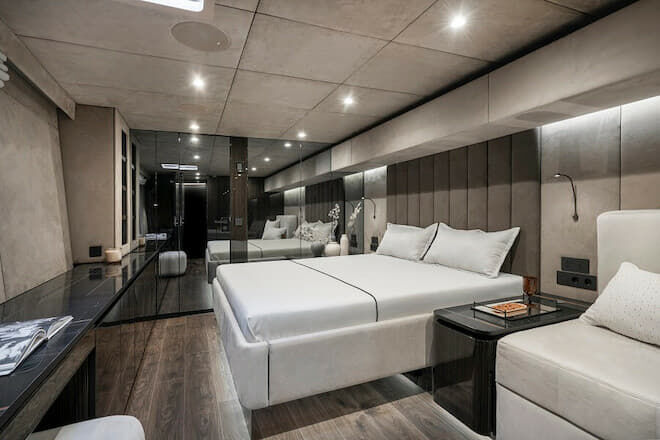 Grey B có bốn cabin dành cho khách hàng. Hình ảnh: Sunreef