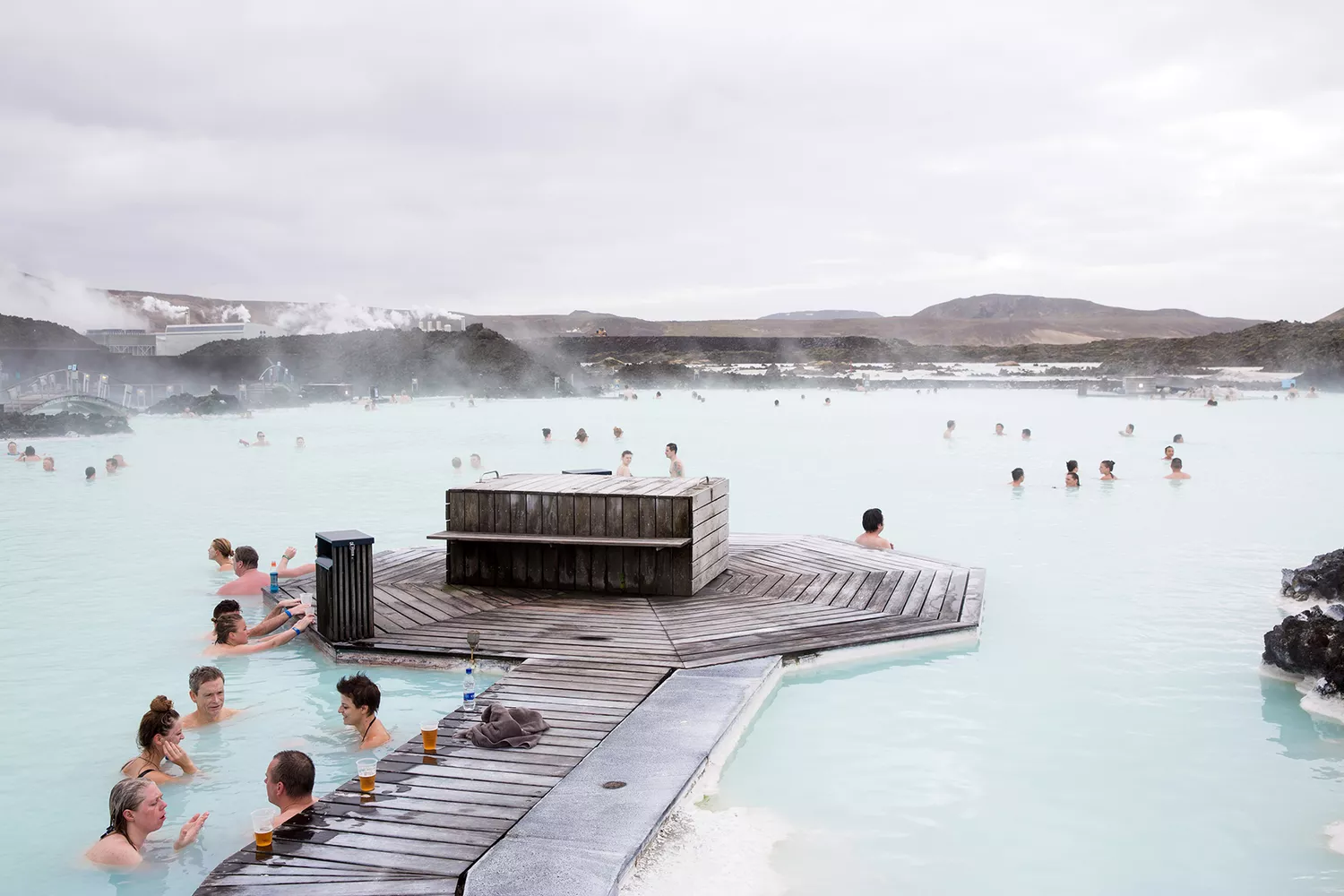 Người dân ở Blue Lagoon, Iceland
