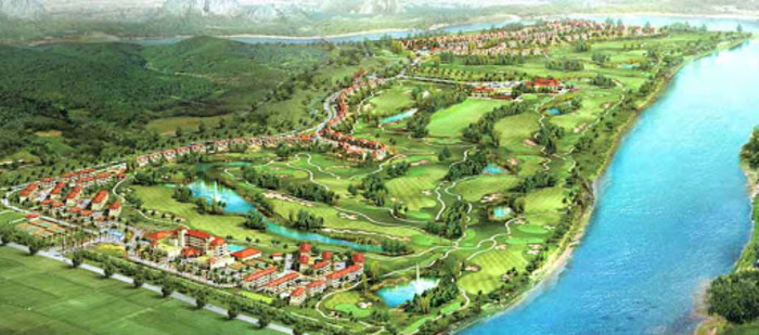 Toàn cảnh sơ đồ sân golf Sono Belle Hai Phong với hệ thống địa hình vô cùng ấn tượng. Ảnh: Booking Sân Golf FLC Nghệ An