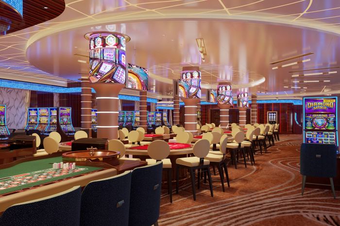 Không gian casino trên du thuyền Sea Princess