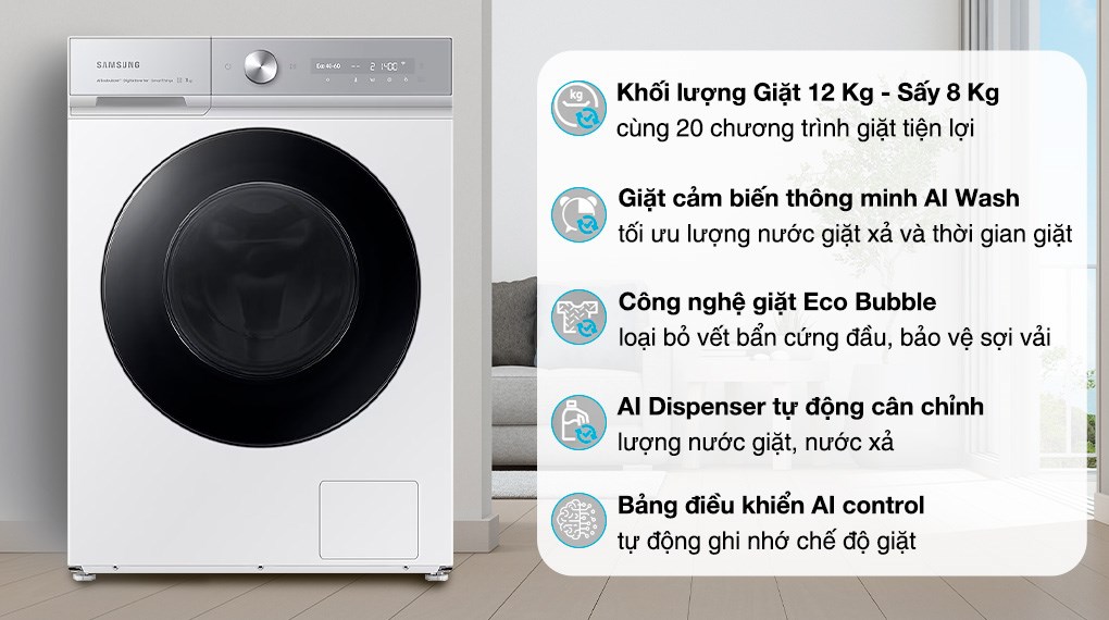 máy giặt sấy BESPOKE AI