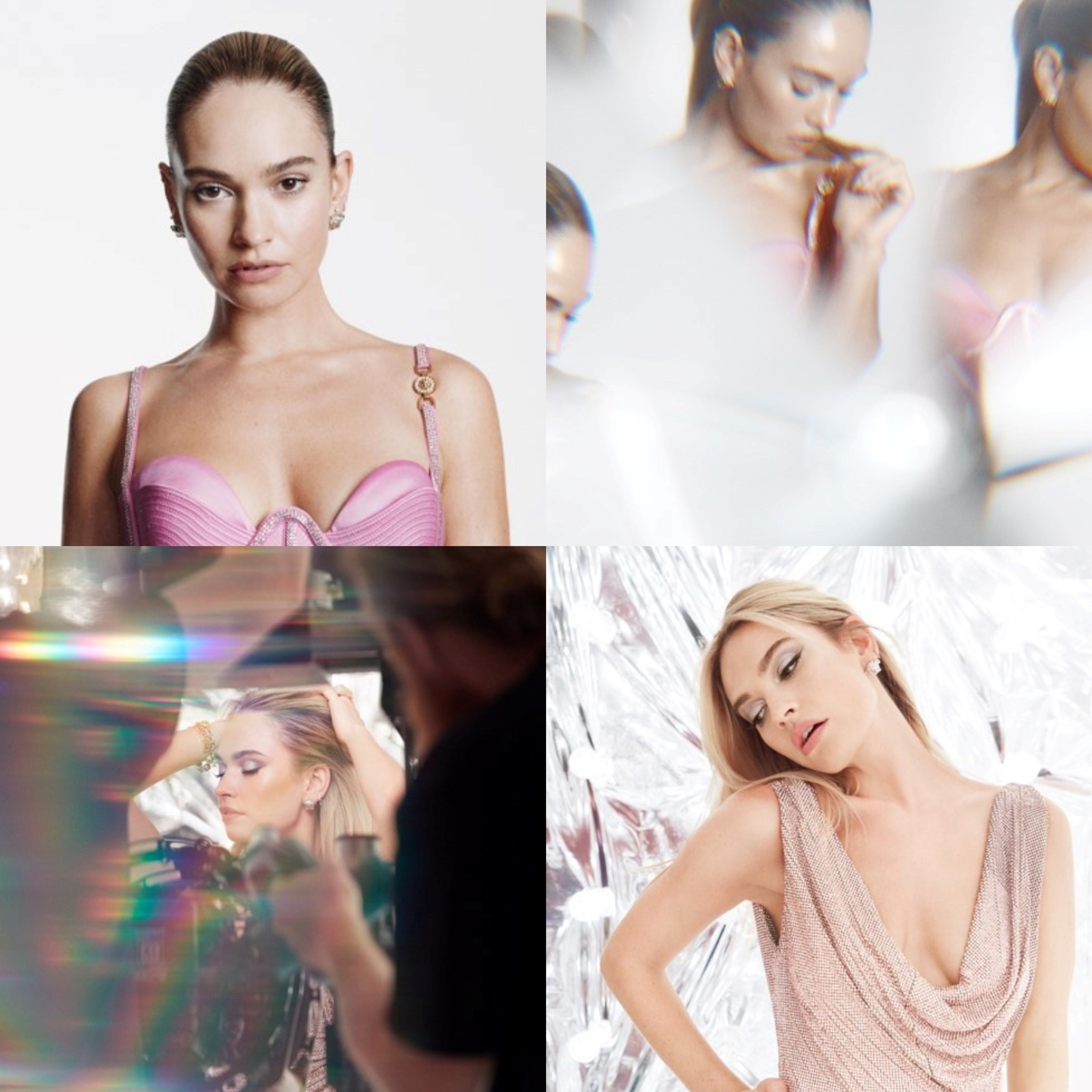 Lily James và chiến dịch quảng bá Versace Bright Crystal, tái hiện thế giới ánh sáng huyền ảo
