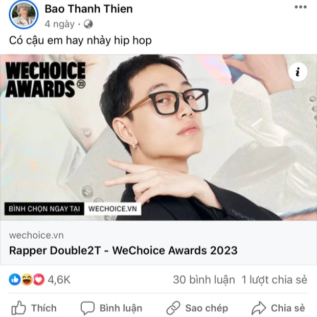Màn chào sân rực rỡ của Double2T nhận 4 đề cử tại WeChoice Awards 2023