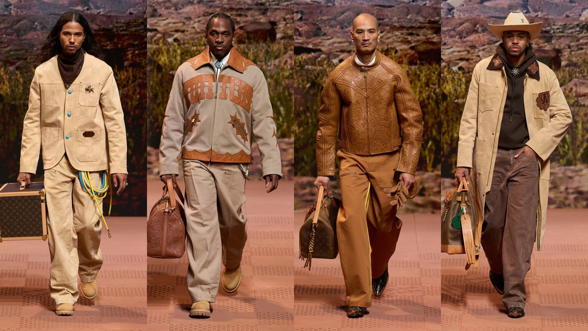 Louis Vuitton Fall/Winter 2024 Menswear – Chuyến phiêu lưu về miền Viễn Tây nước Mỹ của Pharrell Williams