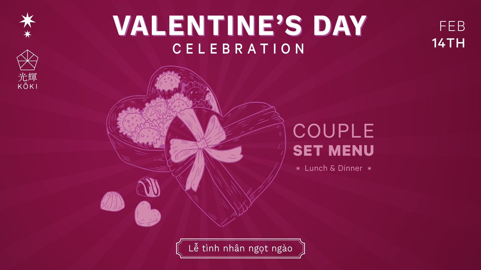 Thực đơn “tình yêu” cho các cặp đôi ngày Valentine