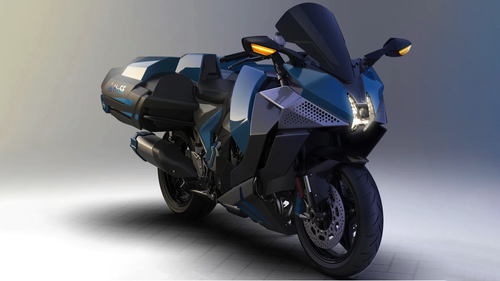 Công bố mẫu mô tô Kawasaki Ninja H2 SX chạy hydro trong tầm nhìn 2030
