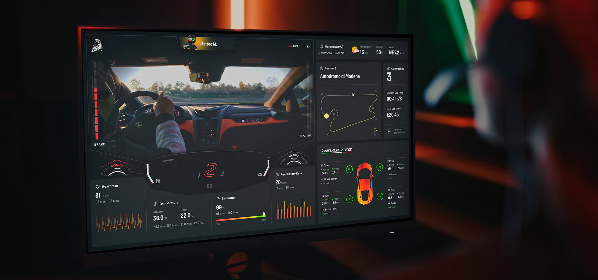 Lamborghini vén màn Telemetry X: Kết nối đường đua, nâng tầm trải nghiệm
